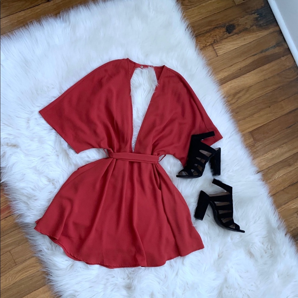 Flowly Soft Red Mini Dress PREOWNED